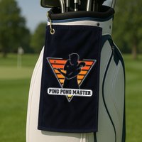 Funny Retro Tabletennis Ping Pong Quote Ping Pong Master Premium Golf Towel
