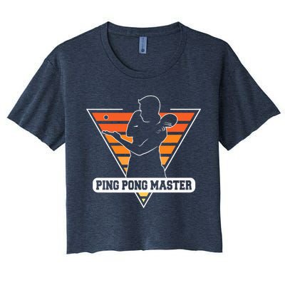 Funny Retro Tabletennis Ping Pong Quote Ping Pong Master Premium Crop Top