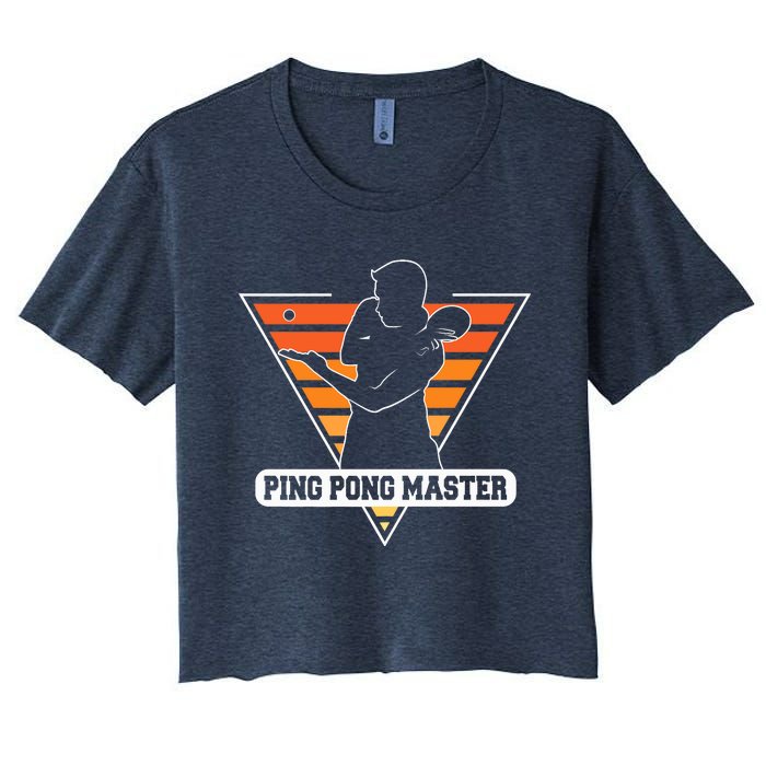 Funny Retro Tabletennis Ping Pong Quote Ping Pong Master Premium Women's Crop Top Tee