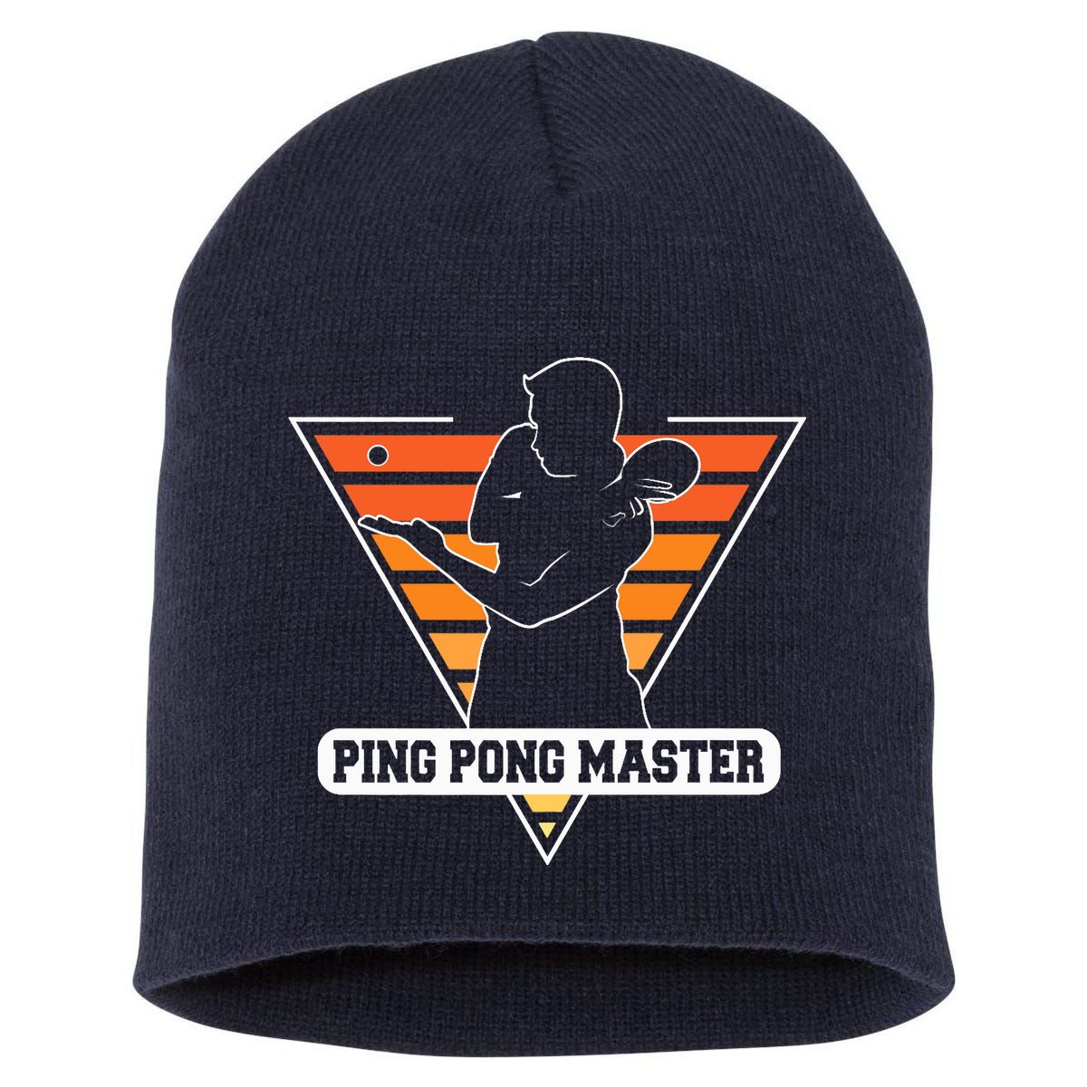 Funny Retro Tabletennis Ping Pong Quote Ping Pong Master Premium Short Acrylic Beanie
