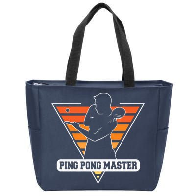 Funny Retro Tabletennis Ping Pong Quote Ping Pong Master Premium Zip Tote Bag
