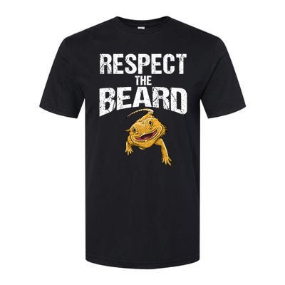 Funny Respect The Beard Gift Cute Bearded Dragon Gift Softstyle® CVC T-Shirt