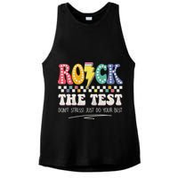 Funny Rock The Test Don't Stress Testing Day Teacher Student Ladies PosiCharge Tri-Blend Wicking Tank