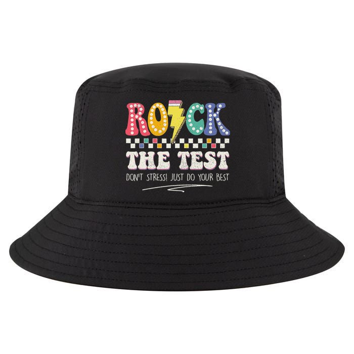 Funny Rock The Test Don't Stress Testing Day Teacher Student Cool Comfort Performance Bucket Hat