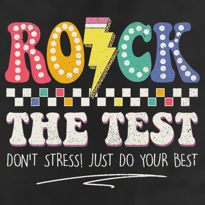 Funny Rock The Test Don't Stress Testing Day Teacher Student Cool Comfort Performance Bucket Hat