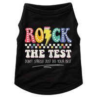 Funny Rock The Test Don't Stress Testing Day Teacher Student Doggie Tank