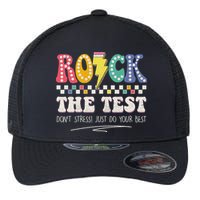 Funny Rock The Test Don't Stress Testing Day Teacher Student Flexfit Unipanel Trucker Cap