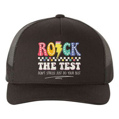 Funny Rock The Test Don't Stress Testing Day Teacher Student Yupoong Adult 5-Panel Trucker Hat