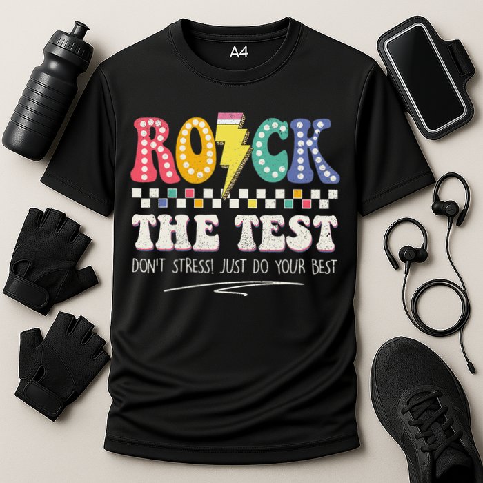 Funny Rock The Test Don't Stress Testing Day Teacher Student Performance Shirt