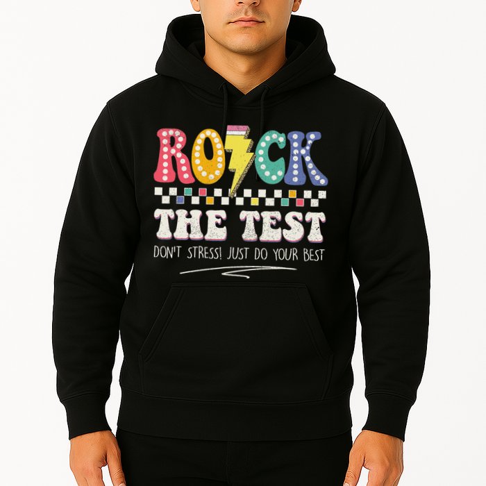 Funny Rock The Test Don't Stress Testing Day Teacher Student Hoodie