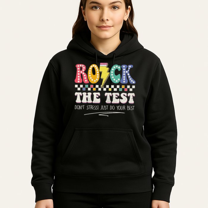 Funny Rock The Test Don't Stress Testing Day Teacher Student Hoodie