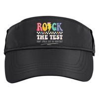 Funny Rock The Test Don't Stress Testing Day Teacher Student Adult Drive Performance Visor