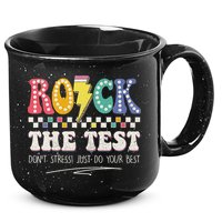 Funny Rock The Test Don't Stress Testing Day Teacher Student 15oz Campfire Ceramic Mug