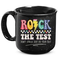 Funny Rock The Test Don't Stress Testing Day Teacher Student 15oz Campfire Ceramic Mug