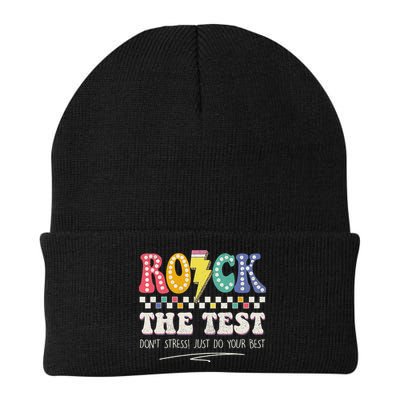 Funny Rock The Test Don't Stress Testing Day Teacher Student Beanie