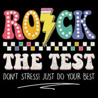 Funny Rock The Test Don't Stress Testing Day Teacher Student 16 in Basic Backpack