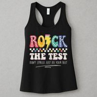 Funny Rock The Test Don't Stress Testing Day Teacher Student Womens Tank Top