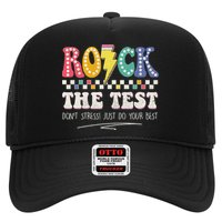 Funny Rock The Test Don't Stress Testing Day Teacher Student Trucker Hat