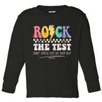 Funny Rock The Test Don't Stress Testing Day Teacher Student Toddler Long Sleeve Shirt