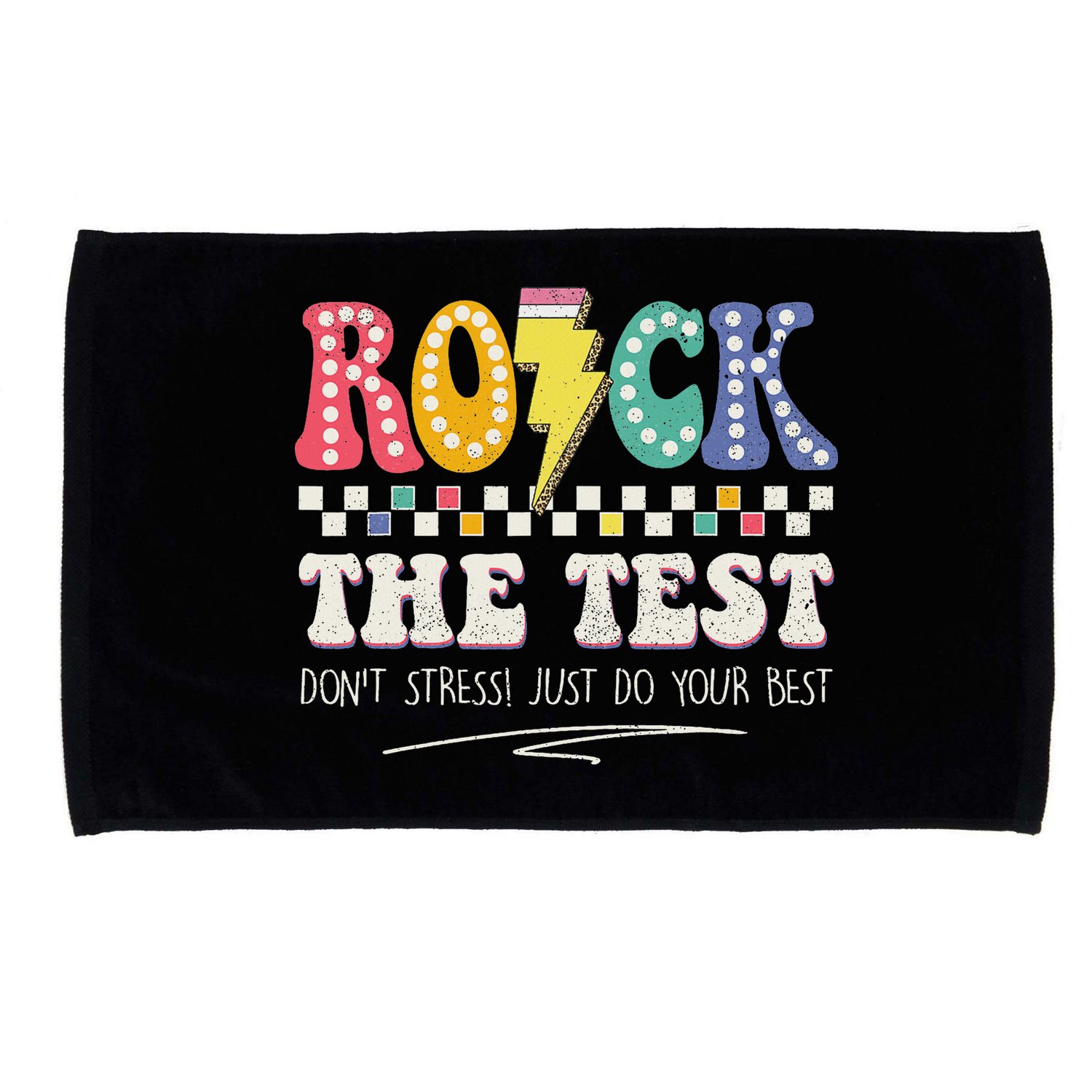Funny Rock The Test Don't Stress Testing Day Teacher Student Microfiber Hand Towel