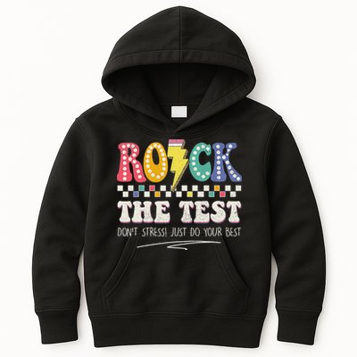 Funny Rock The Test Don't Stress Testing Day Teacher Student Kids Hoodie