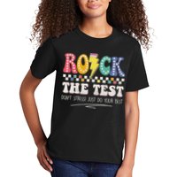 Funny Rock The Test Don't Stress Testing Day Teacher Student Kids T-Shirt