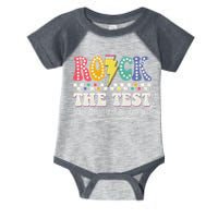 Funny Rock The Test Don't Stress Testing Day Teacher Student Infant Baby Jersey Bodysuit