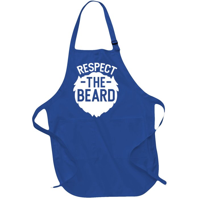 Funny Respect The Beard Funny Gift Full-Length Apron With Pockets