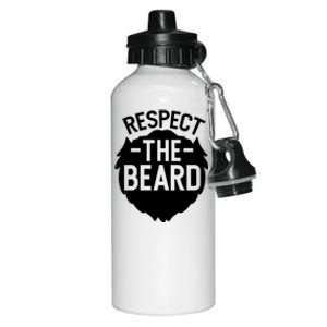 Funny Respect The Beard Funny Gift Aluminum Water Bottle