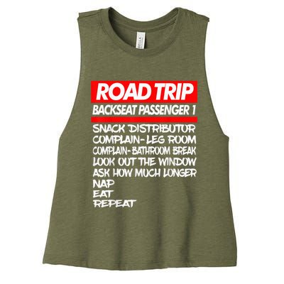 Family Road Trip Shirts Funny | Vacation | Summer | Outdoors Women's Racerback Cropped Tank