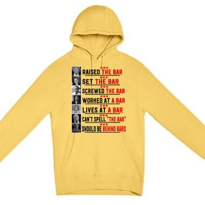 Funny Raised The Bar Pro Donald Trump Quote Premium Pullover Hoodie