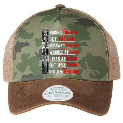 Funny Raised The Bar Pro Donald Trump Quote Legacy Tie Dye Trucker Hat