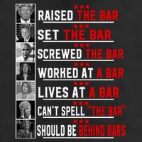 Funny Raised The Bar Pro Donald Trump Quote 7 Panel Mesh Trucker Snapback Hat