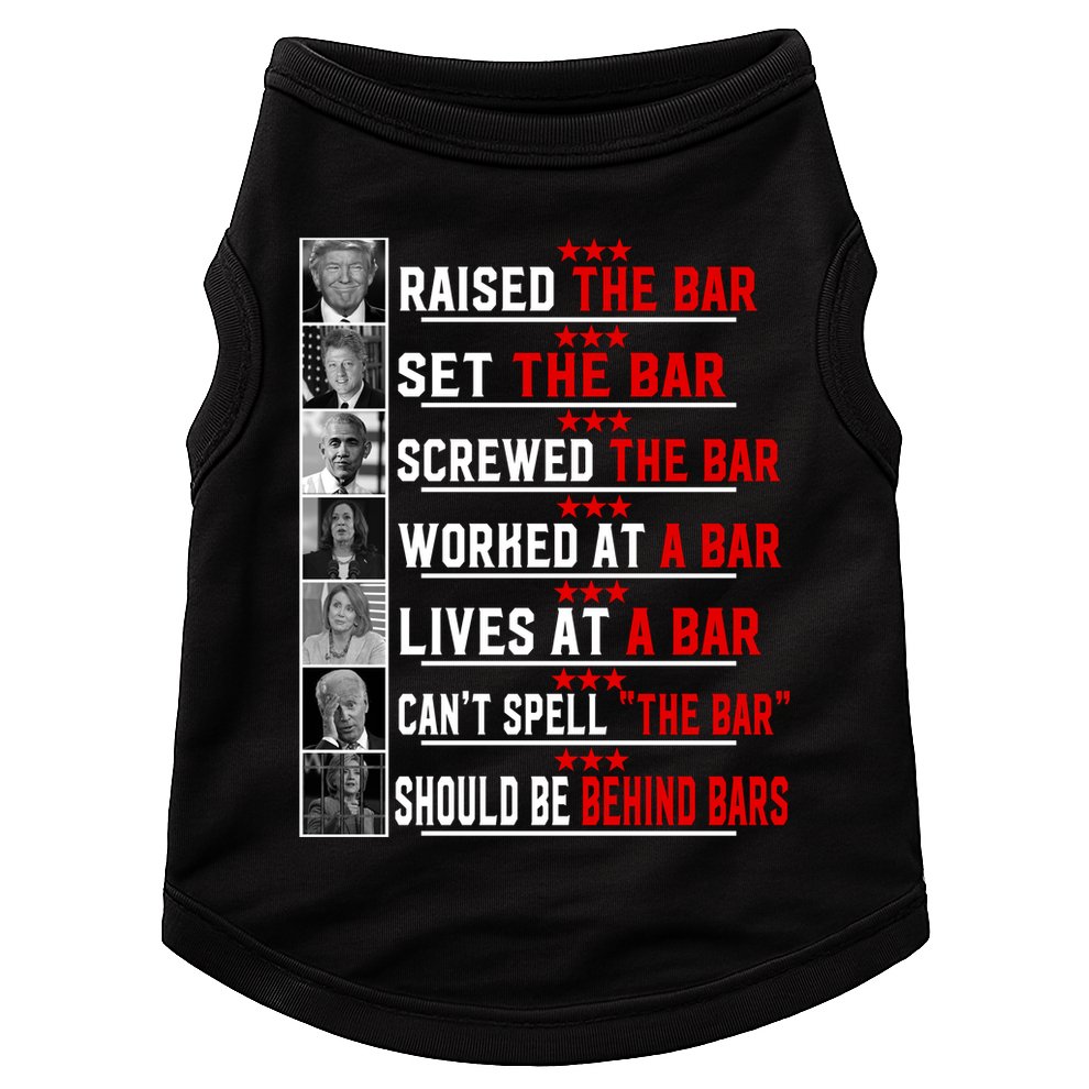 Funny Raised The Bar Pro Donald Trump Quote Doggie Tank