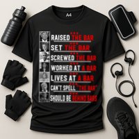 Funny Raised The Bar Pro Donald Trump Quote Cooling Performance Crew T-Shirt