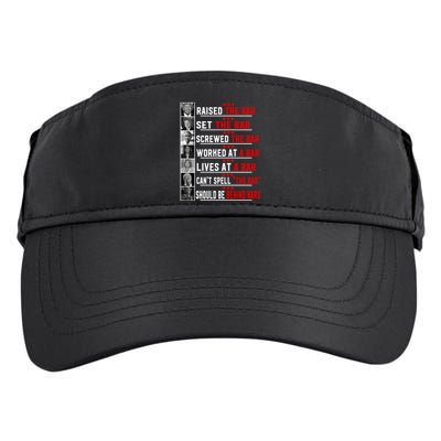 Funny Raised The Bar Pro Donald Trump Quote Adult Drive Performance Visor