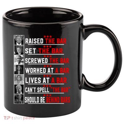 Funny Raised The Bar Pro Donald Trump Quote 11oz C Handle Ceramic Mug