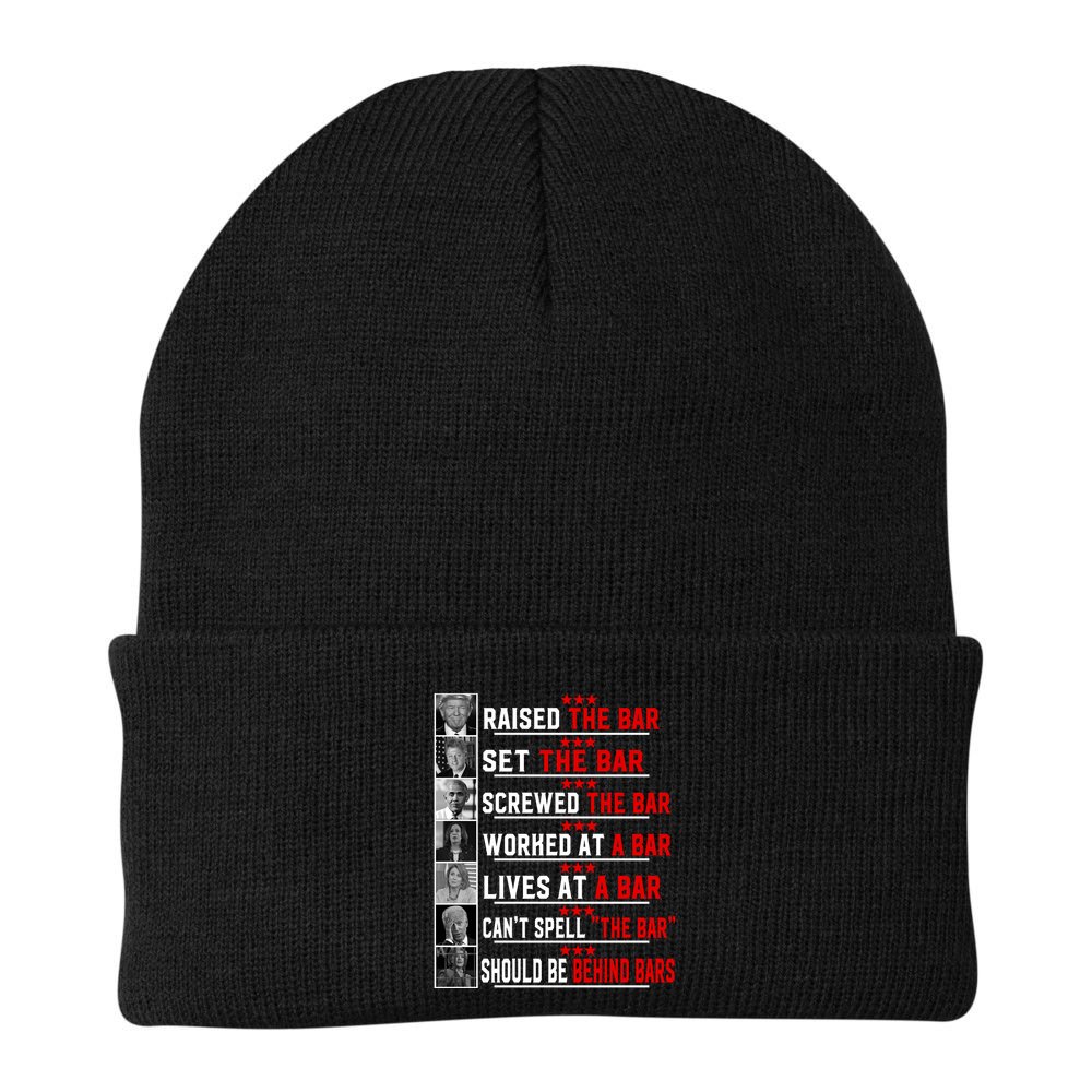 Funny Raised The Bar Pro Donald Trump Quote Beanie