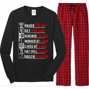 Funny Raised The Bar Pro Donald Trump Quote Long Sleeve Pajama Set