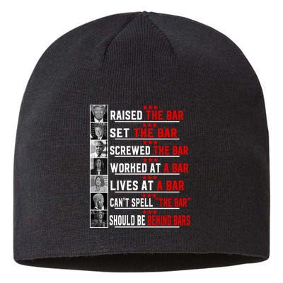 Funny Raised The Bar Pro Donald Trump Quote Sustainable Beanie