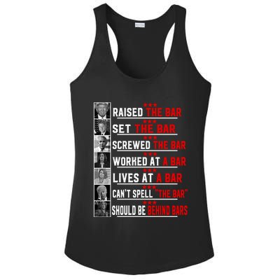 Funny Raised The Bar Pro Donald Trump Quote Ladies PosiCharge Competitor Racerback Tank