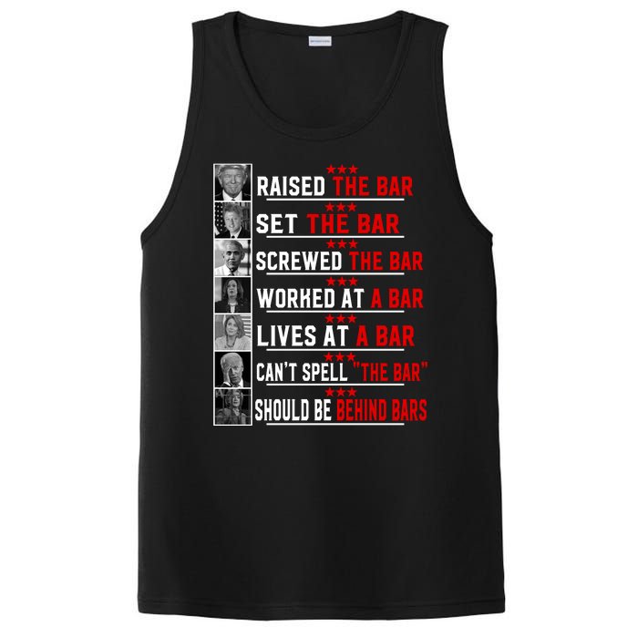 Funny Raised The Bar Pro Donald Trump Quote PosiCharge Competitor Tank