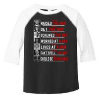 Funny Raised The Bar Pro Donald Trump Quote Toddler Fine Jersey T-Shirt