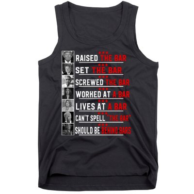 Funny Raised The Bar Pro Donald Trump Quote Tank Top