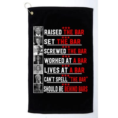 Funny Raised The Bar Pro Donald Trump Quote Golf Towel