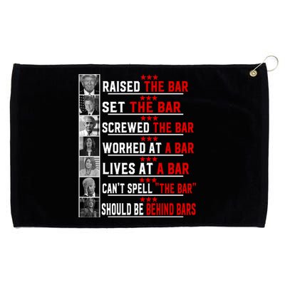 Funny Raised The Bar Pro Donald Trump Quote Grommeted Golf Towel