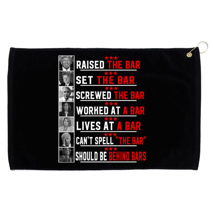 Funny Raised The Bar Pro Donald Trump Quote Grommeted Golf Towel