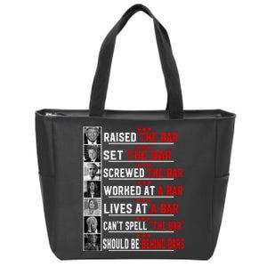 Funny Raised The Bar Pro Donald Trump Quote Zip Tote Bag