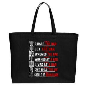 Funny Raised The Bar Pro Donald Trump Quote Cotton Canvas Jumbo Tote