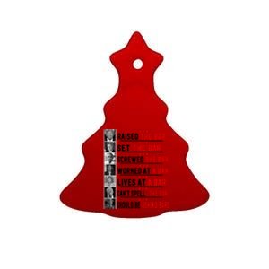 Funny Raised The Bar Pro Donald Trump Quote Ceramic Tree Ornament